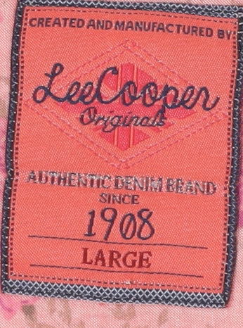 Brand and care label for Lee Cooper Women's Pink Floral Blouse -, size L