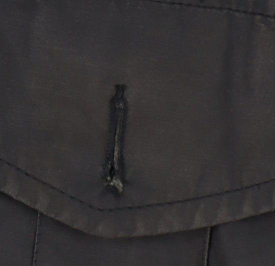 Ben Sherman Men's Black Nylon Blend Military Jacket Size L