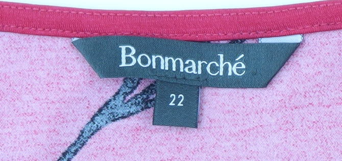 Bonmarché Women's Red Floral Top Size 22
