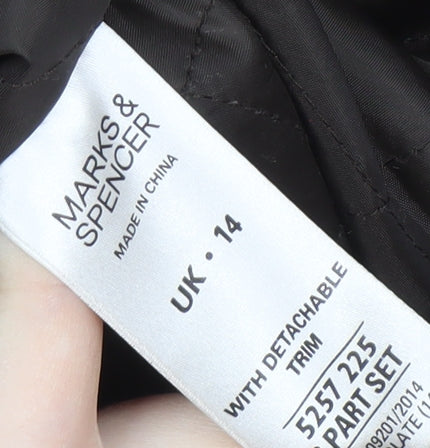 Marks & Spencer Women's Brown Parka Jacket Size 14