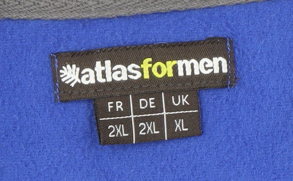 Atlasformen Men's Blue Fleece Zip Sweatshirt XL