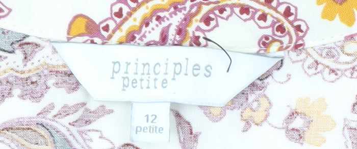 Principles Women Multicoloured Paisley Blouse Size 12