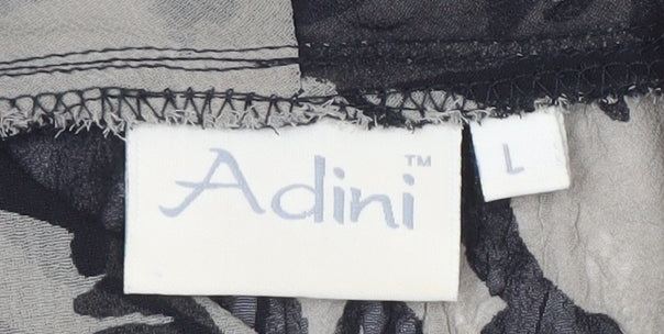 Adini Women's Black Floral Long Sleeve Dress