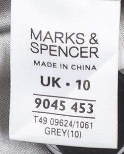 Marks & Spencer Women's Grey Wool Pea Coat Size 10
