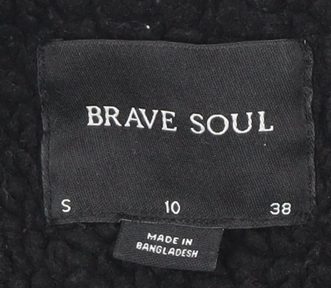 Brave Soul Black Women's Mid-Length Coat Size S