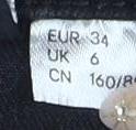 H&M Women's Black Denim Pinafore Dress Size 6