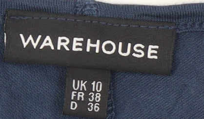 Warehouse Women's Blue T-Shirt Size 10