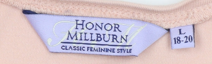 Honor Millburn Women's Pink Embroidered T-Shirt L