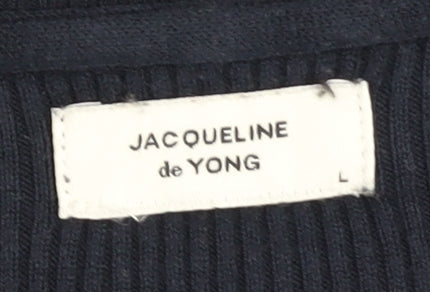 Jacqueline de Yong Women's Black Pullover Jumper L