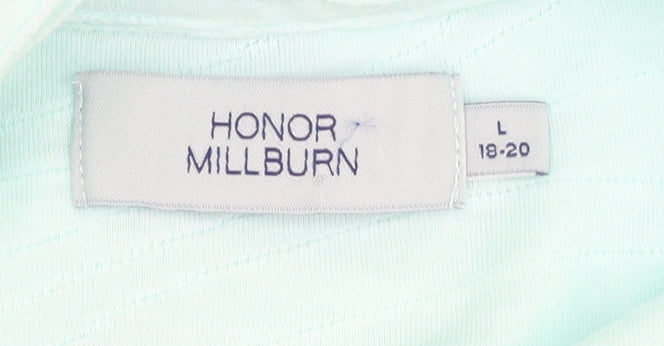 Honor Millburn Women's Blue Polo Shirt L Short Sleeve