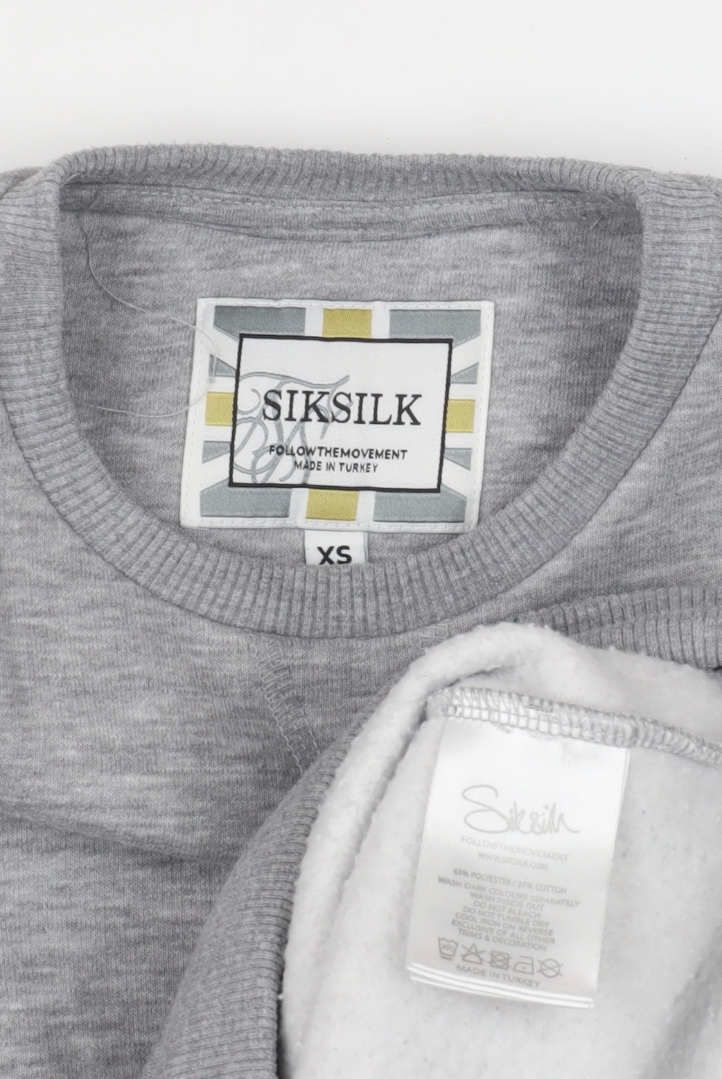 SikSilk Men's Grey Pullover Sweatshirt XS