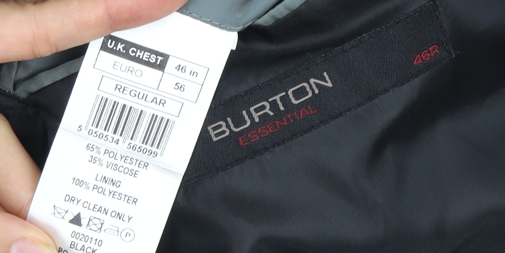 Burton Men's Black Regular Fit Blazer, 46R