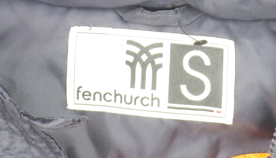 Fenchurch Men's Blue Hooded Parka Coat S