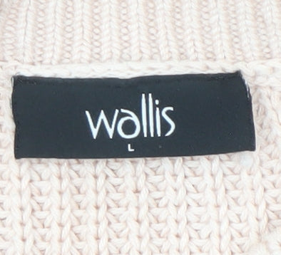 Wallis Women's Beige Crew Neck Jumper Size L