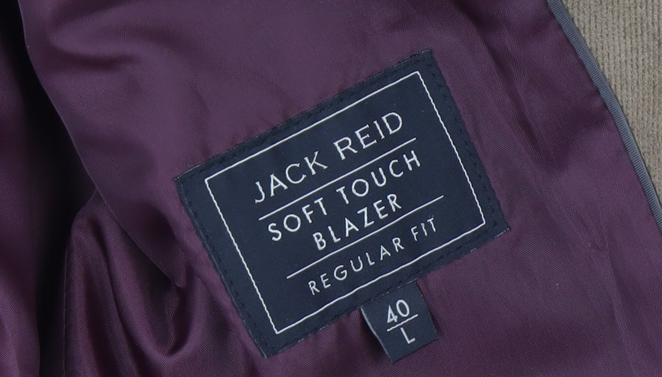 Jack Reid Men's Brown 40 Long Regular Fit Blazer