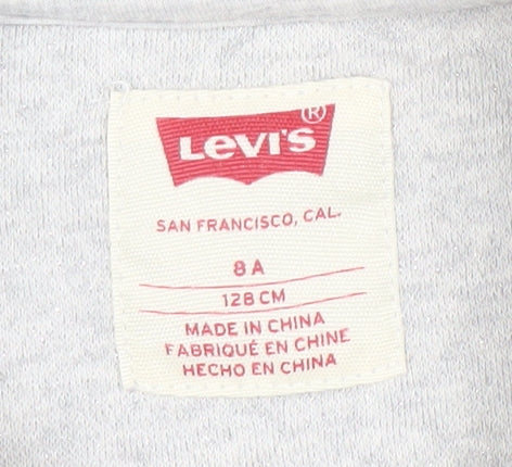 Levi's Boys Grey Logo Pullover Sweatshirt 8 Years