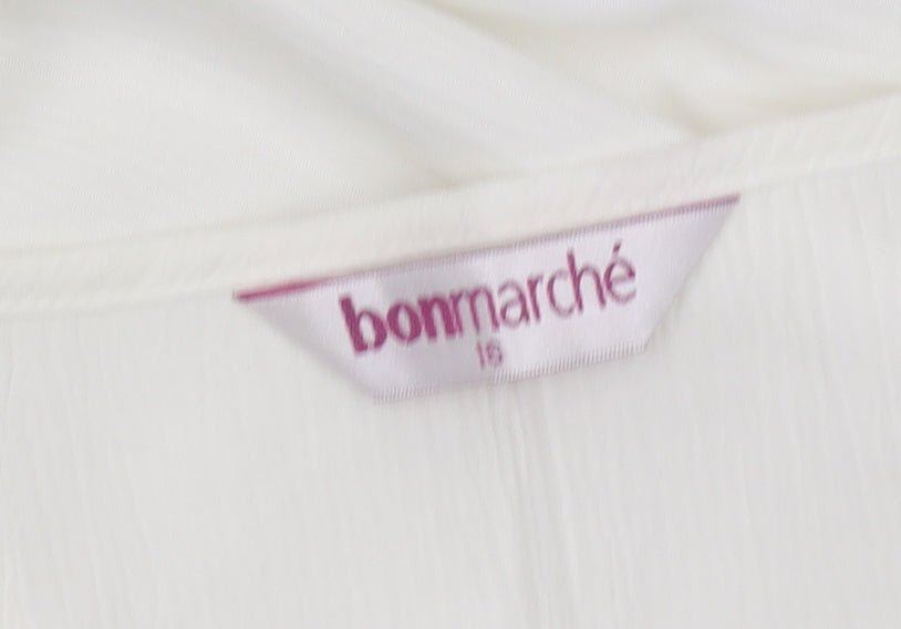 Bonmarché Women's White Sleeveless Tank Top