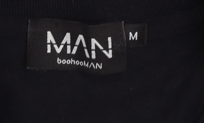 boohooMAN Men's Black Graphic Print T-Shirt, M