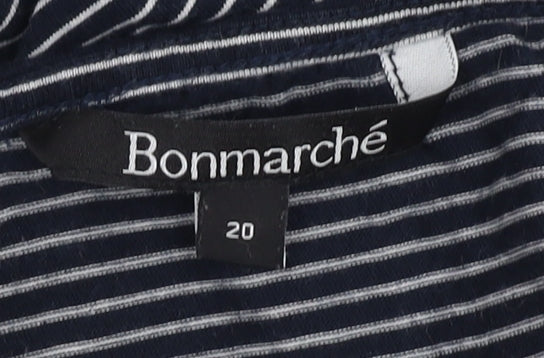 Bonmarché Women's Black Striped Top Size 20