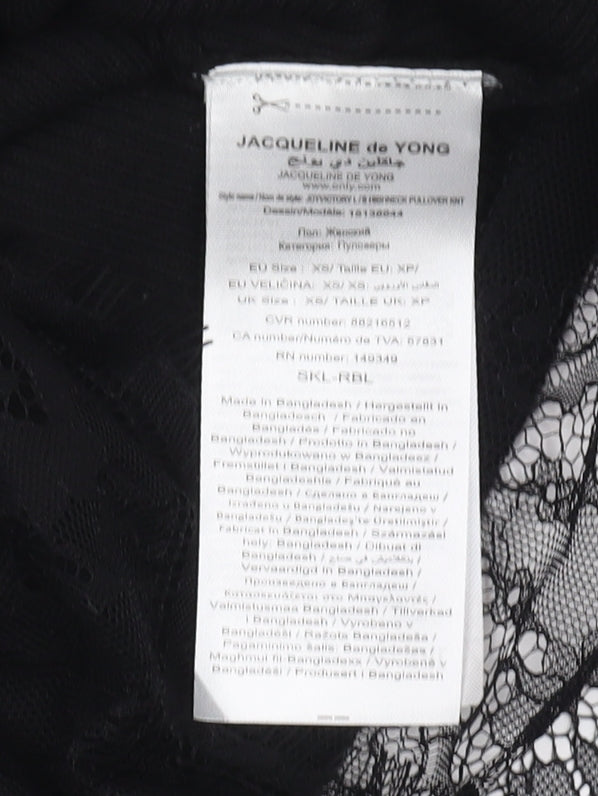 Jacqueline de Yong Women's Black XS Pullover Jumper
