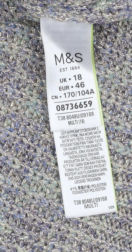 Marks & Spencer Women's Multicoloured Pullover Size 18