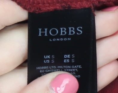 Hobbs Women's Red Animal Print V-Neck Top, Size S
