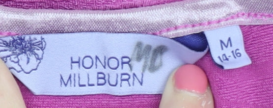 Honor Millburn Women's Pink Geometric Jersey T-Shirt M