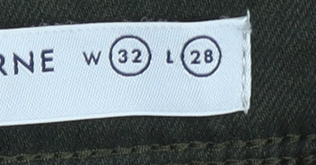 Jigsaw Women's Green Jeans, Size 32"W 28"L, Classic Fit