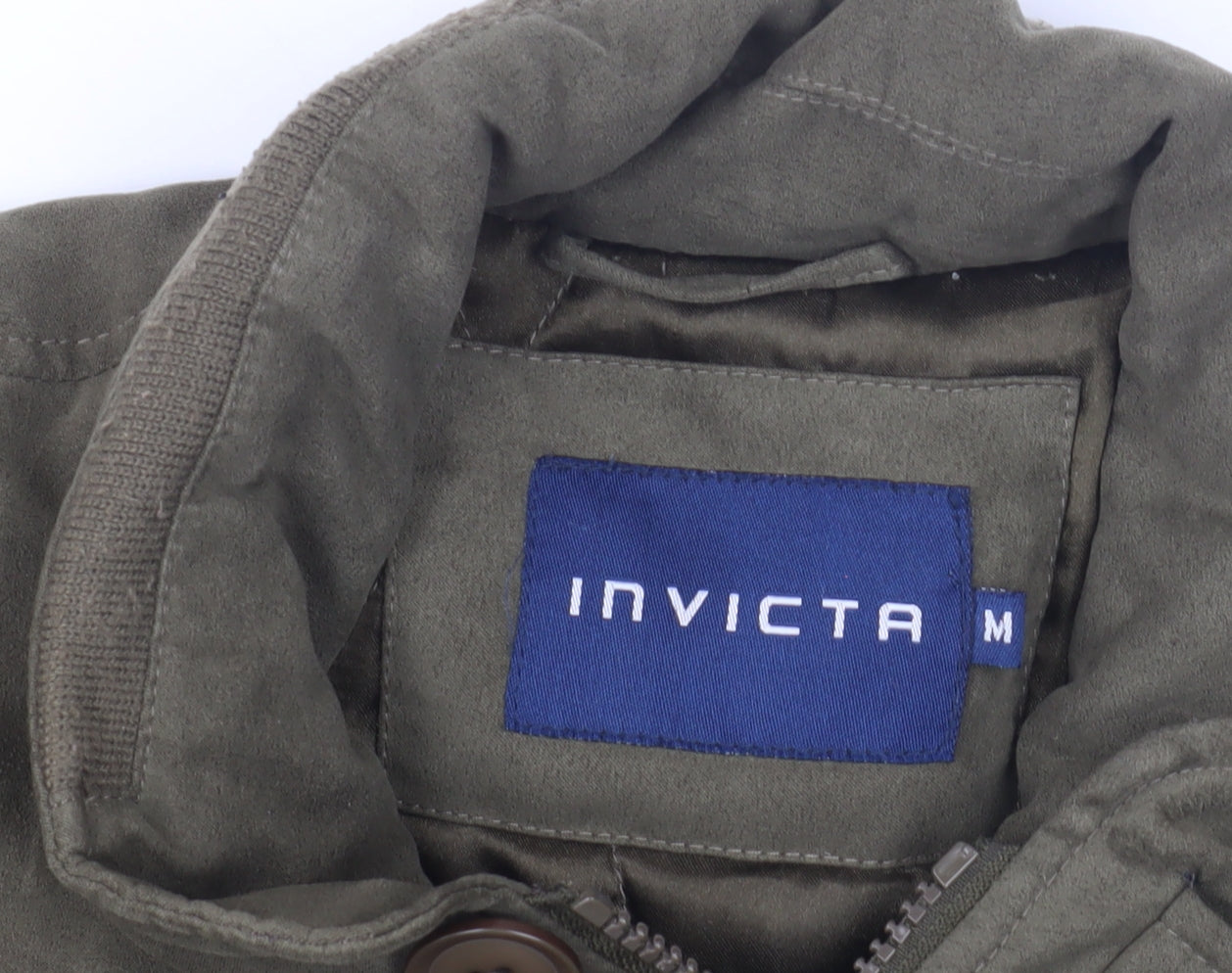 Invicta Men's Green Basic Jacket M Stand-Up Collar