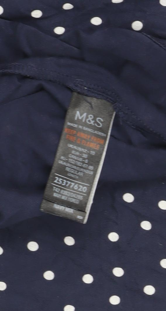 Marks & Spencer Women's Blue Polka Dot Shift Dress