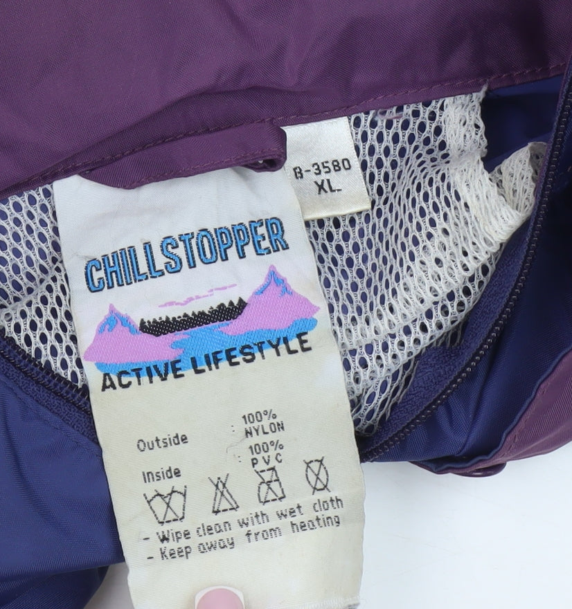 CHILLSTOPPER Men's Purple XL Windbreaker Jacket