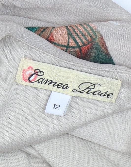 Cameo Rose Women's Beige Butterfly A-Line Dress