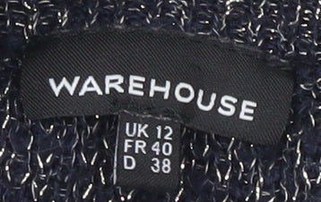 Warehouse Women's Black Pullover Jumper, Size 12