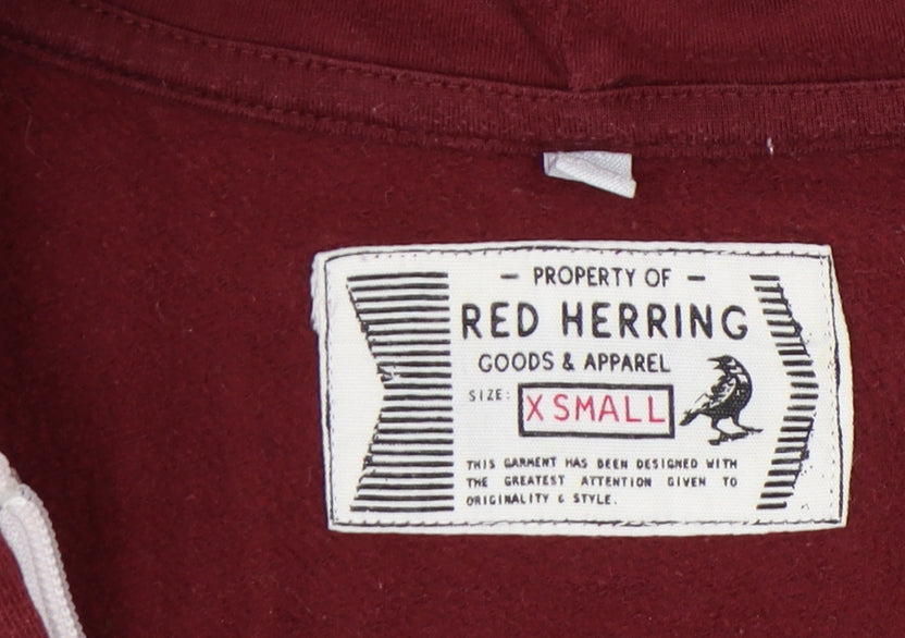 Red Herring Men's Red XS Full Zip Hoodie