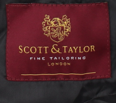 Scott & Taylor Men's Black Wool Overcoat Size M