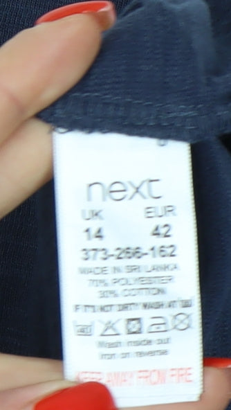 Next Women's Blue 3/4 Sleeve T-Shirt Size 14