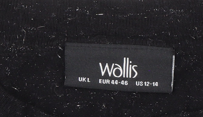 Wallis Women's Black Long Sleeve Jumper L