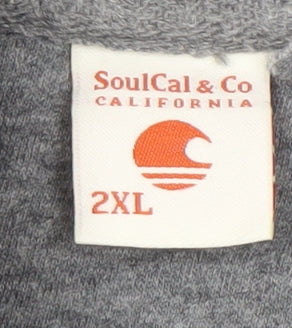 SoulCal Men's Grey Pullover Hoodie 2XL