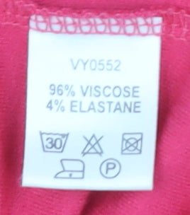 Viyella Women's XL Pink Square Neck Top