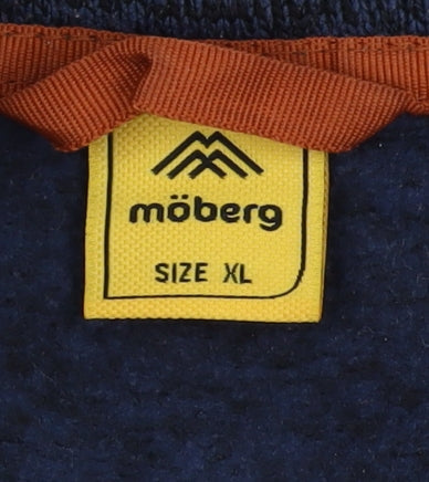Möberg Men's XL Blue Basic Jacket with Full Zip Pockets