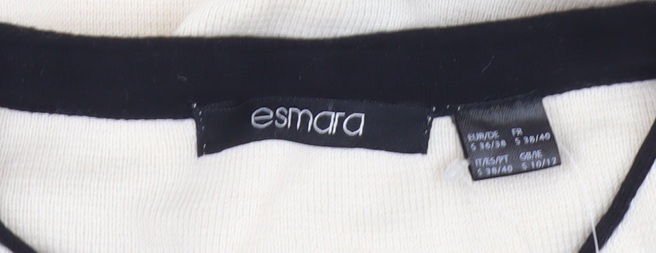 Esmara Women's Ivory Cardigan, Size S, Crew Neck
