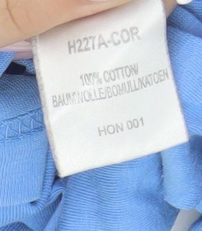 Cotton Traders Men's Blue V-Neck T-Shirt, Size S, Summer Essential