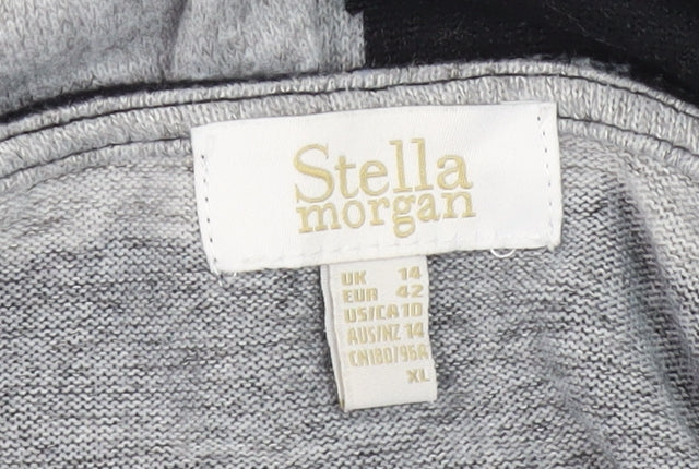 Stella Morgan Women’s Black/Grey Animal Print Cropped T-Shirt