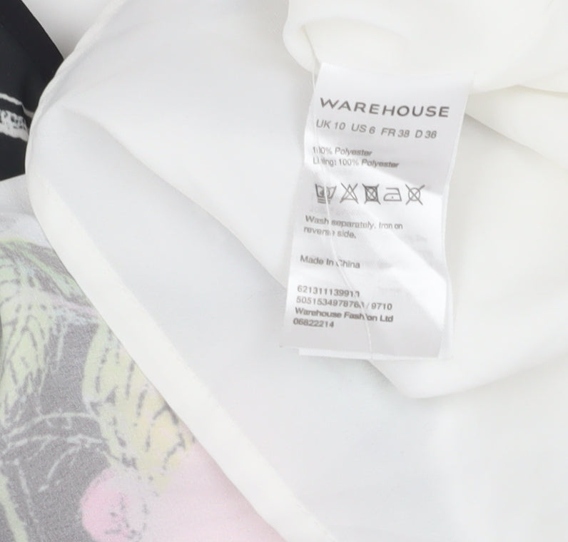 Warehouse Women's Multicoloured Floral Slip Dress Size 10