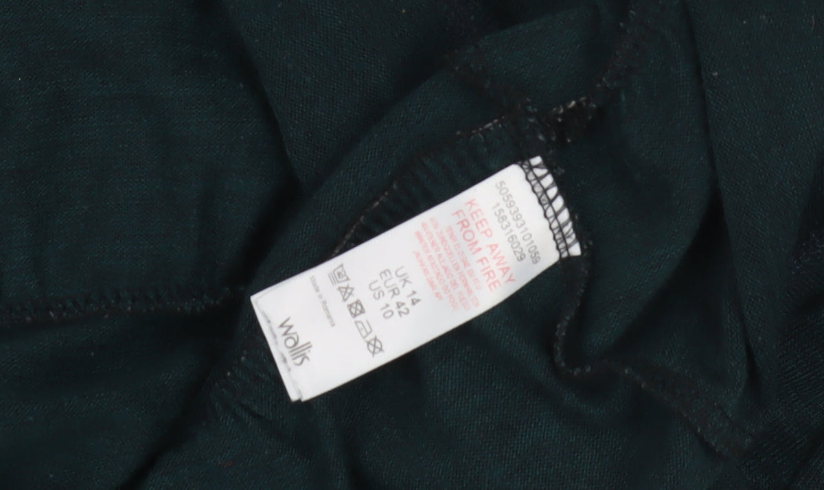 Wallis Women's Green Long Sleeve Dress Size 14