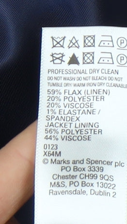 Marks and Spencer Men's 44 Blue Long Blazer