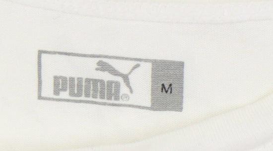 Puma Women's White Heart T-Shirt M - Casual Comfort