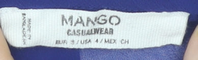 Mango Women's Blue Slip Dress, Size 6, Casual Wear