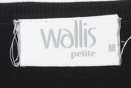 Wallis Petite Women's Black Tunic Jumper, M