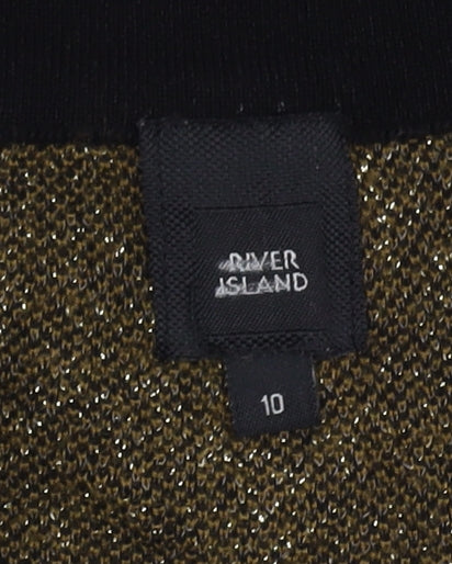 River Island Women's Black Animal Print Pullover Jumper